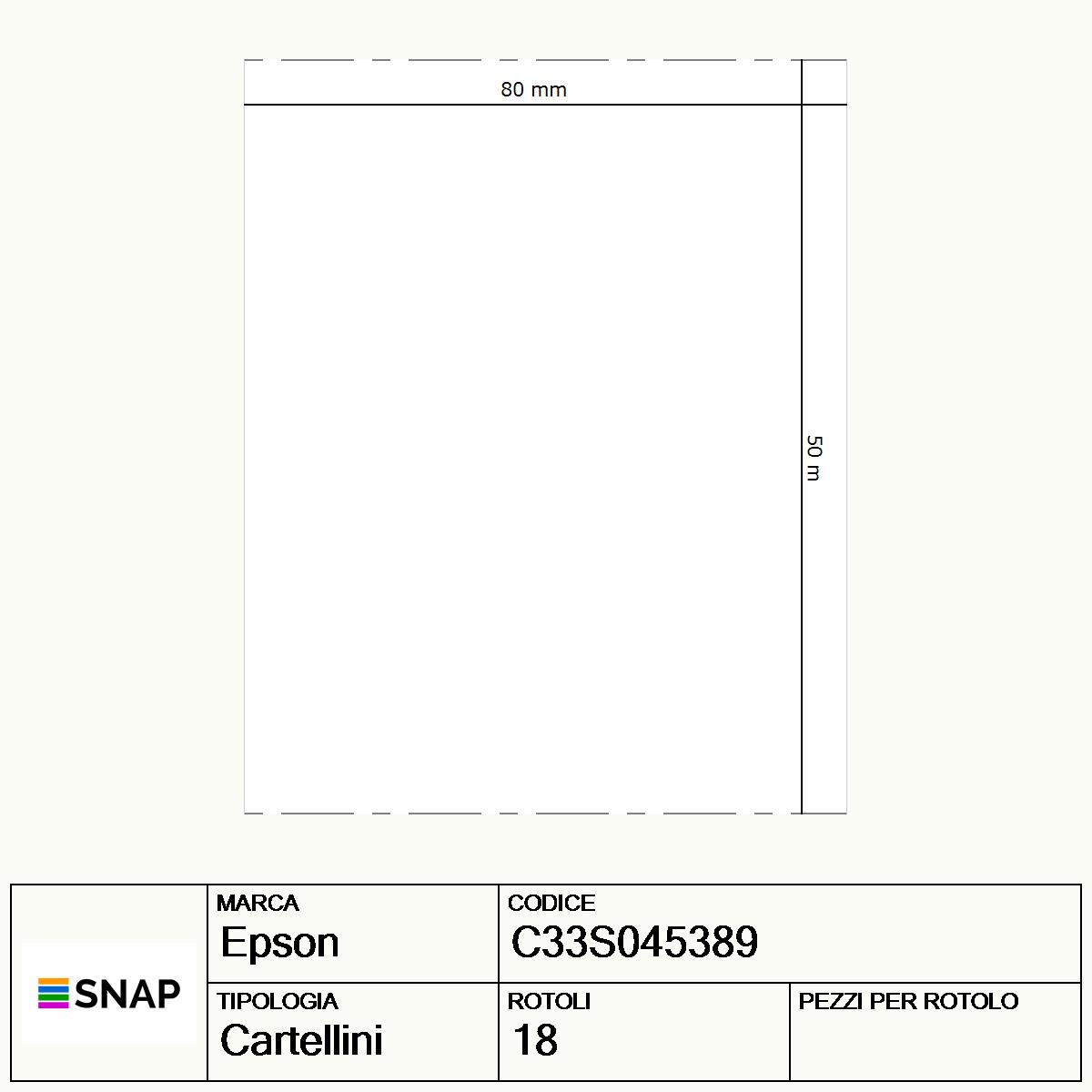 C33S045389 - Cartellini Epson  Carta