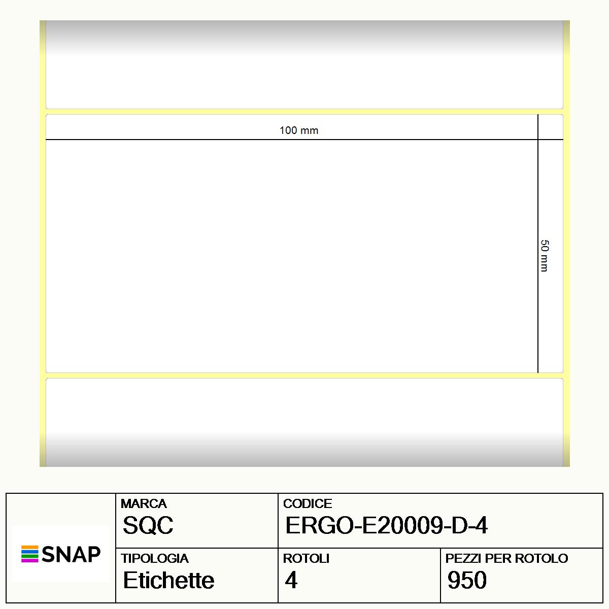 ERGO-E20009-D-4 - Etichette SQC  S-DESK-PD Carta