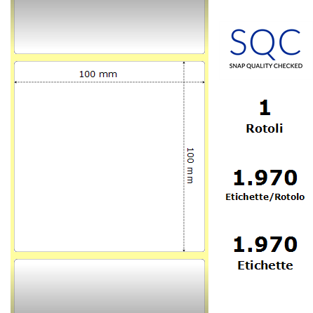TT100100-PWPU-45/200 - Etichette SQC  S-HARD-PT Carta