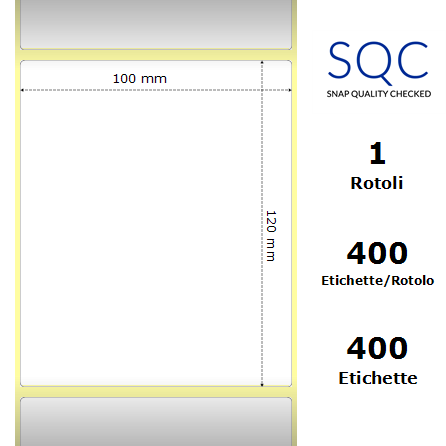 TT100120-PWPU-40/102 - Etichette SQC  S-DESK-PT Carta