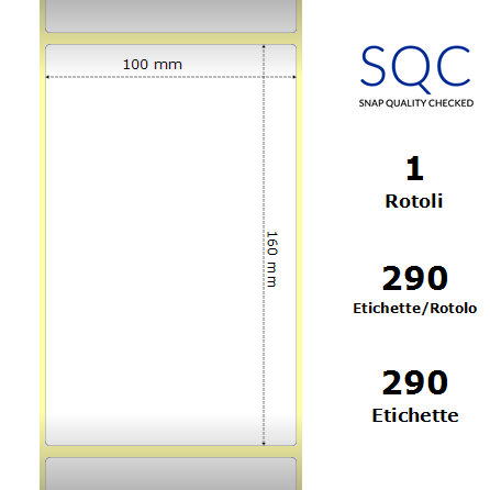 TT100160-PWPU-40/102 - Etichette SQC  S-DESK-PT Carta