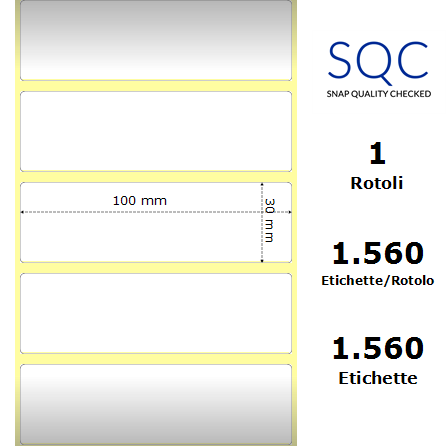 TT100030-PWPC-40/102 - Etichette SQC  S-DESK-PT Carta