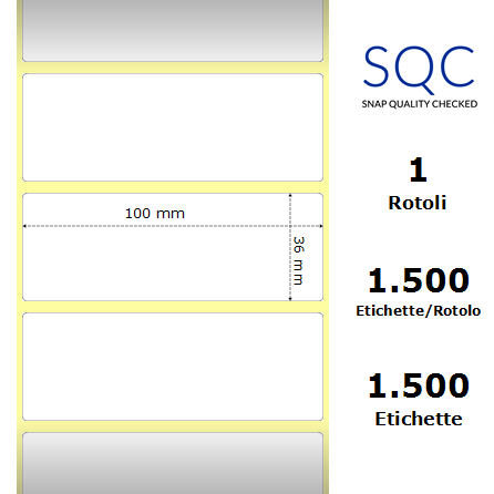 TT100036-RWPU-25/110 - Etichette SQC  Carta