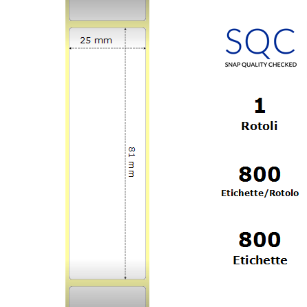 DT025081-PWPC-25/122 - Etichette SQC  S-DESK-PD Carta