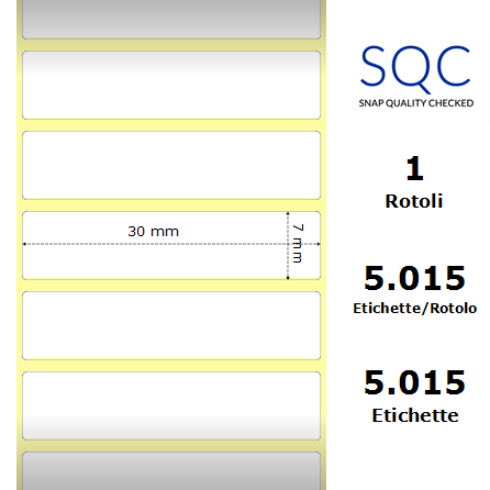 DT030007-RWPC-25/100 - Etichette SQC  S-DESK-PD Carta