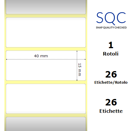 DT040015-RWPC-25/100 - Etichette SQC  S-DESK-PD Carta