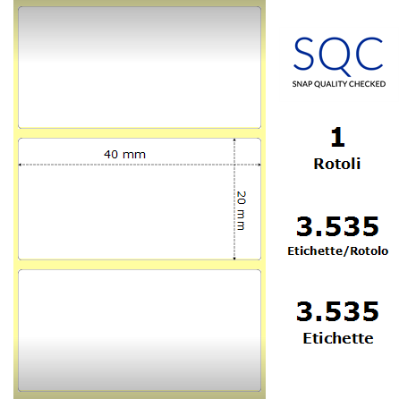 DT040020-PWPC-25/127 - Etichette SQC  S-DESK-PD Carta