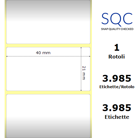 TT040021-PWPC-25/127 - Etichette SQC  S-DESK-PT Carta