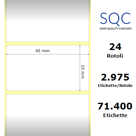 TT045025-PWPPG-25/127-71400 - Etichette SQC  S-FROZEN Polipropilene