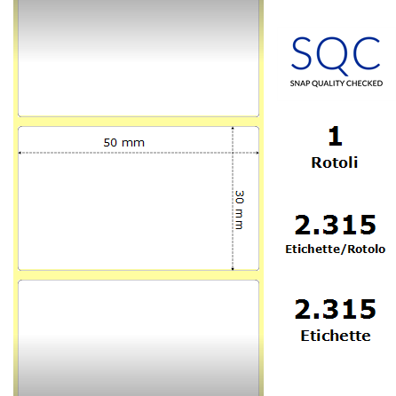 DT050030-PWPC-25/127 - Etichette SQC  S-DESK-PD Carta
