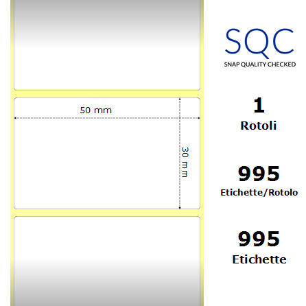 TT050030-TPWPU-40/103 - Etichette SQC  S-HEALTCARE Carta