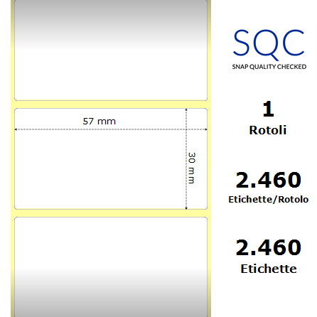 DT057030-RWPC-25/127 - Etichette SQC  S-DESK-PD Carta