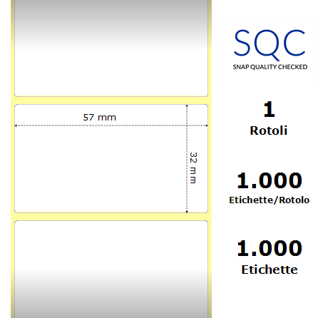 TT057032-PWPC-25/83 - Etichette SQC  S-DESK-PT Carta