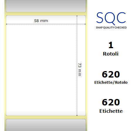 DT058073-PWPU-40/105 - Etichette SQC  S-DESK-PD Carta