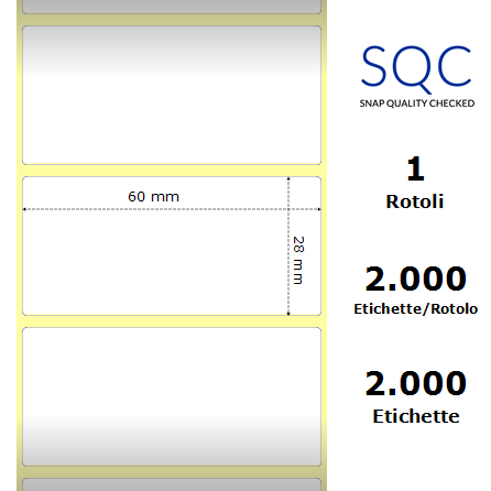 TT060028-PWPPG-25/113 - Etichette SQC  S-DESK-ST Polipropilene