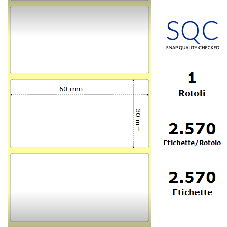 TT060030-PWPC-25/127 - Etichette SQC  S-DESK-PT Carta