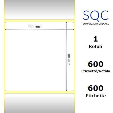 DT080080-PWPC-25/102 - Etichette SQC  S-DESK-PD Carta