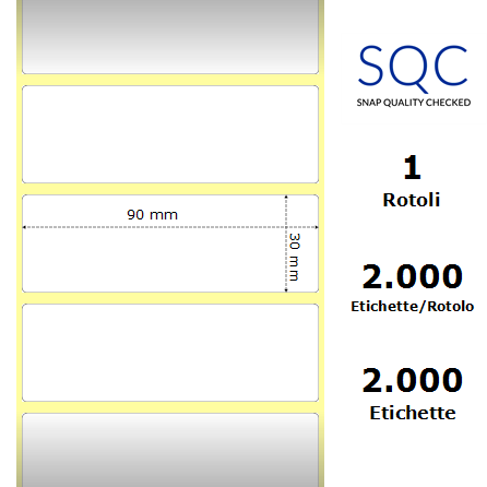 DT090030-RWPC-25/116 - Etichette SQC  S-DESK-PD Carta