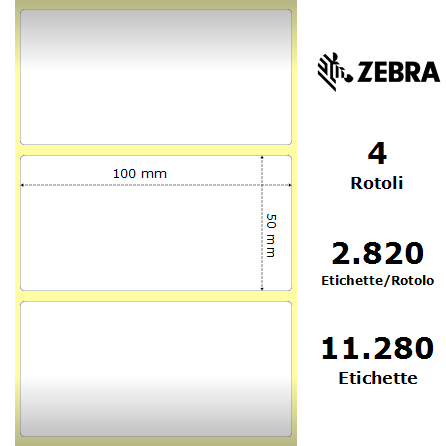 87394 - Etichette Zebra  Z-Perform 1000T Carta