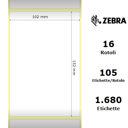 3003074* - Etichette Zebra  Z-Select 2000D Carta