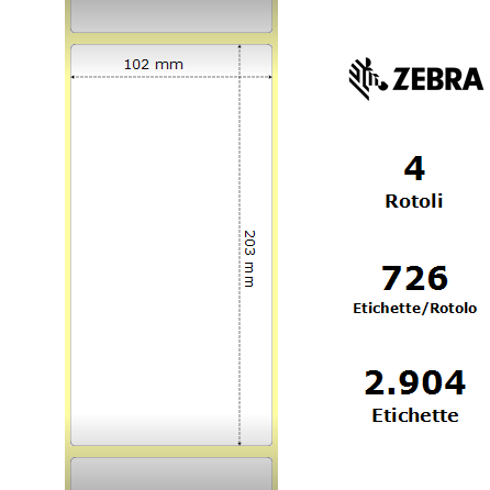 880134-203 - Etichette Zebra  Z-Select 2000T Carta