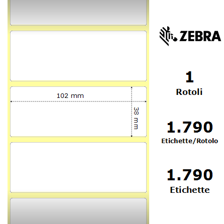 800264-155*/S - Etichette Zebra  Z-Select 2000D Carta
