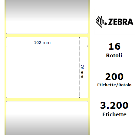 3003073* - Etichette Zebra  Z-Select 2000D Carta