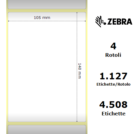 200957 - Etichette Zebra  Z-Perform 1000T Carta