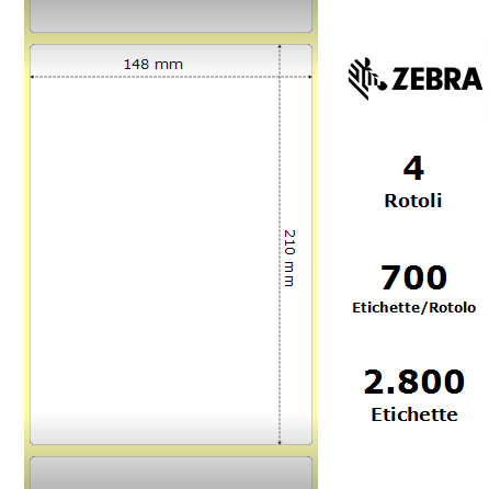 76524 - Etichette Zebra  Z-Perform 1000T Carta