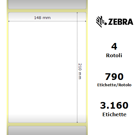 3005103* - Etichette Zebra  Z-Perform 1000D Carta