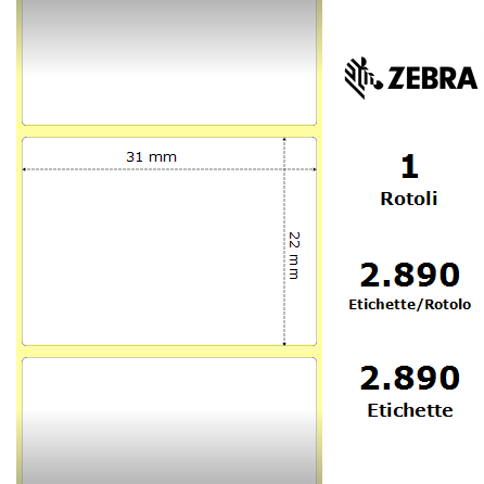 3007200-T*/S - Etichette Zebra  Z-Select 2000T Carta