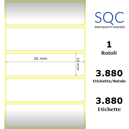 DT035010-PWPU-25/106 - Etichette SQC  S-DESK-PD Carta