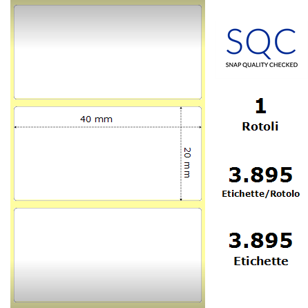 TT040020-RWPC-25/127 - Etichette SQC  S-DESK-PT Carta