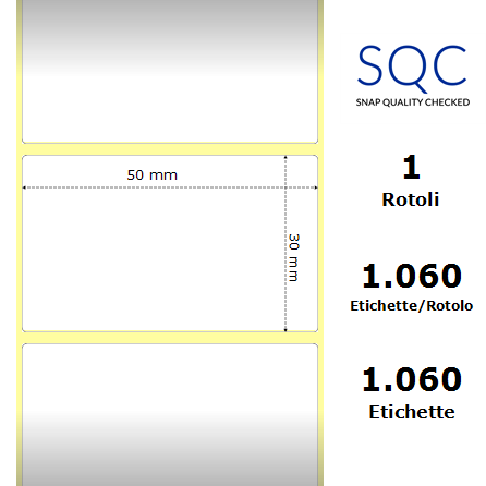 TT090050-RWPC-25/102 - Etichette SQC  Carta