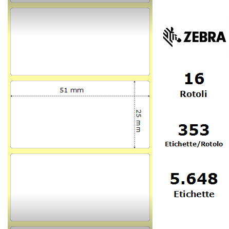 3012910-T - Etichette Zebra  Z-Perform 1000D Carta