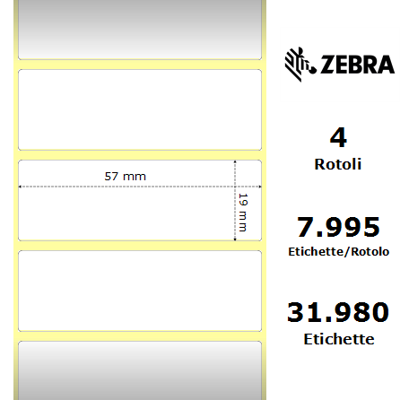 3006323* - Etichette Zebra  Z-Select 2000T Carta