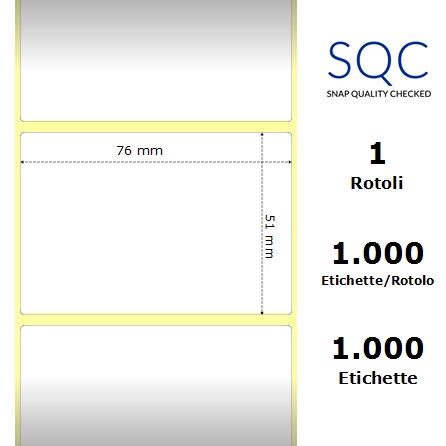 DT076051-PWPC-25/107 - Etichette SQC  S-DESK-PD Carta