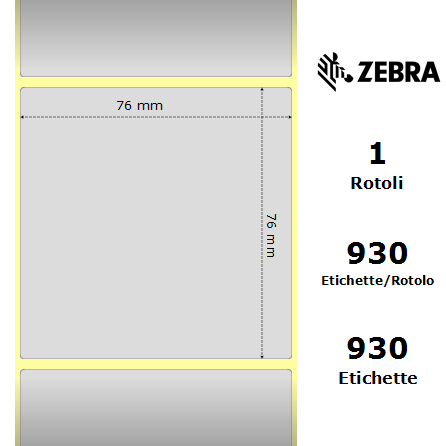 880277-076D/S - Etichette Zebra Argento Z-Ultimate 3000T Silver