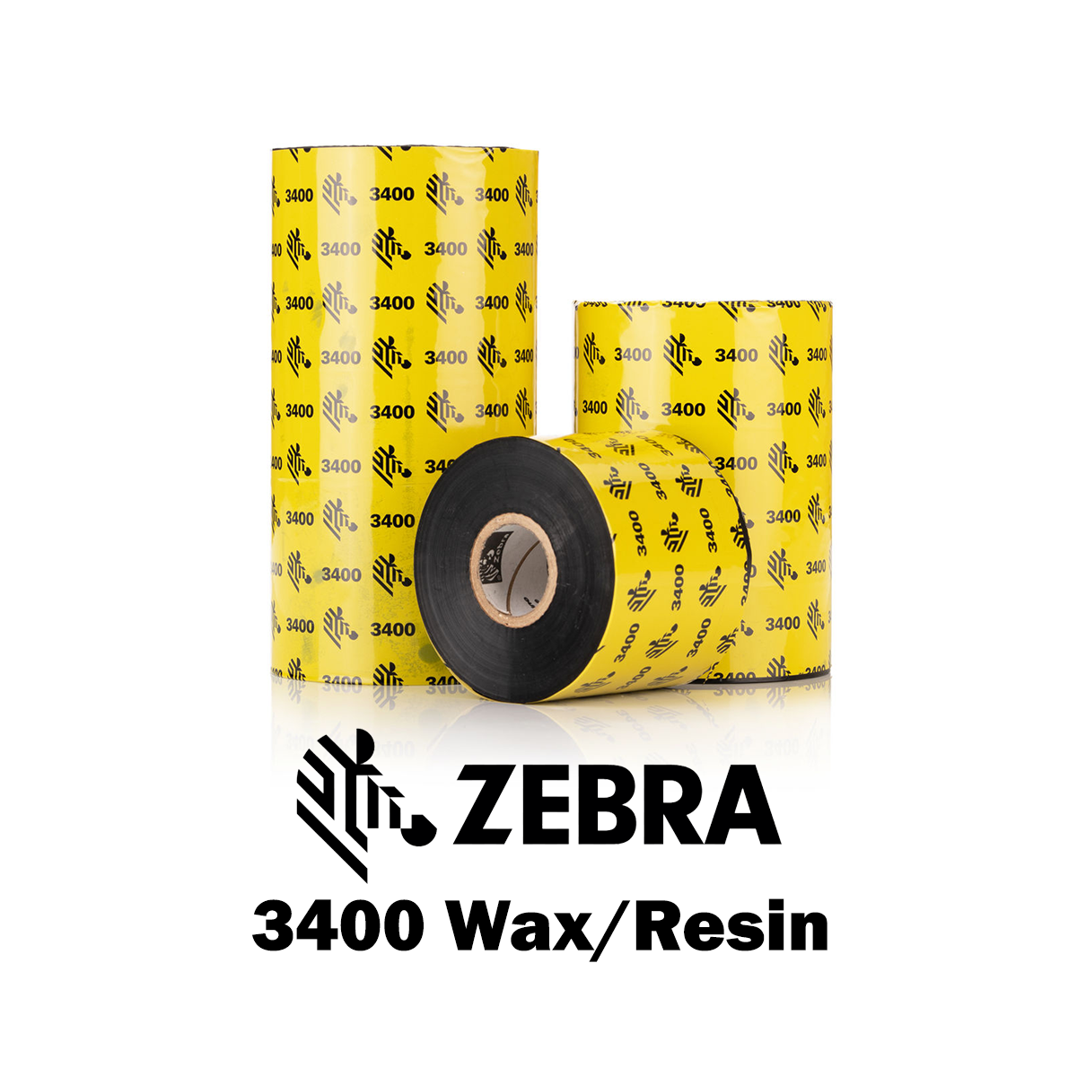 03400BK13145 - Ribbon - Inchiostro a nastro Zebra  3400 Wax/Resin
