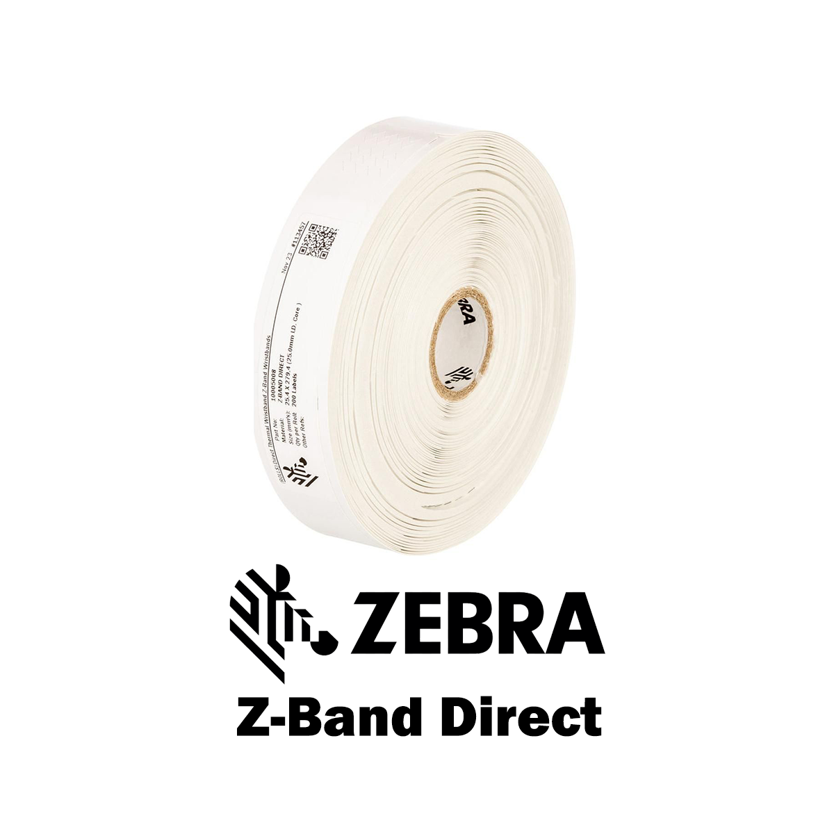 10004443-1/S - Braccialetti Zebra  Z-Band Direct Polipropilene 