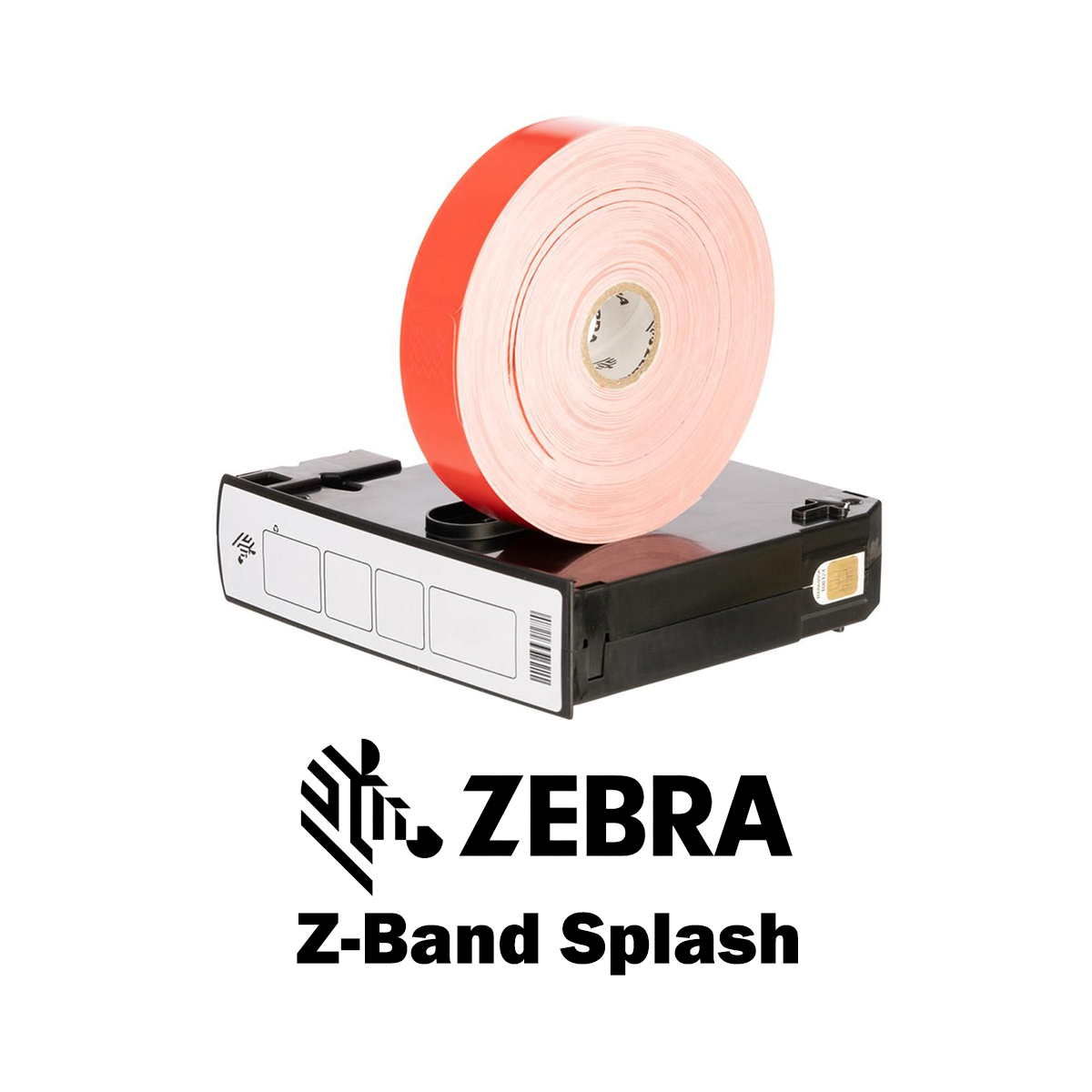 10012717-1K - Braccialetti Zebra Rosso Z-Band Splash Polipropilene 